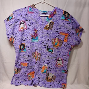 Halloween Scrub Top Womens Size Medium - Picture 1 of 3