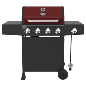 Gas BBQ Grill Outdoor Propane Portable Cooking Barbecue 4 Burners Side Burner - Picture 1 of 5