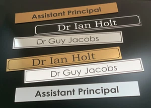 NAME ROOM DOOR SIGN PLAQUE LASER ENGRAVED DOCTORS SURGERY OFFICE - Picture 1 of 26