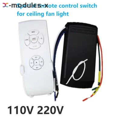 2 Way Universal Ceiling Fan Lamp Light Remote Control Receiver Kit Timing New - Image 1 of 4