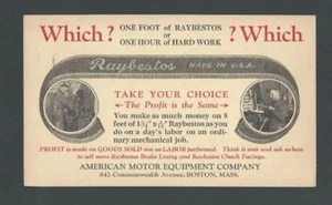 1942 Boston Ma American Motor Equip verkauft Raybestos Bremsbelag - Bild 1 von 1
