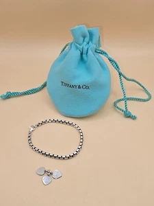 Vintage Tiffany & Co. Armband 925 Sterling Silber Herzanhänger & Geschenkbeutel - Bild 1 von 7