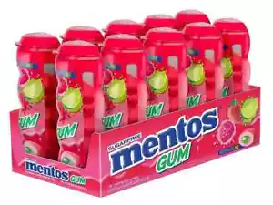 Mentos Sugar-Free Chewing Gum, Red Fruit Lime, 15 Piece Bottle, Pack of 10 - Picture 1 of 4