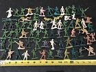 Vintage 72 Piece Mixed Soldier Military War Fighter Figures Blue Green Tan #2