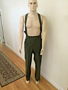  UNISSUED ARMY M1951 WOOL COLD WEATHER FIELD PANTS (SMALL LONG) W/1950 SUSPENDER - Picture 1 of 12