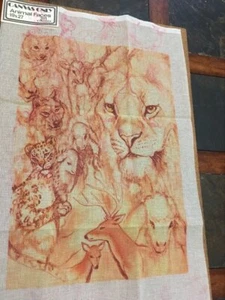 needlepoint canvas ANIMAL FACES by Contessa 12 mesh  Design 19” x 27”  - Picture 1 of 8