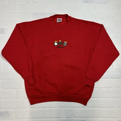 Vintage Holiday Presents Santa Claus Sweater Mens M Crewneck Christmas Pullover - Image 1 of 4