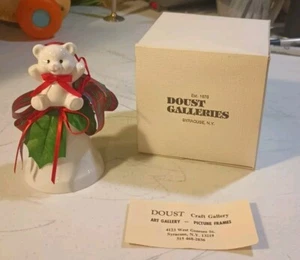 Lange Design Christmas Bear Bell Doust Galleries Syracuse, NY With Box - Picture 1 of 6