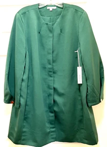 Chicos Sz 3 Jacket Jardin Green New  Hidden Zipper Front, Pockets & 3/4 Sleeve - Picture 1 of 6