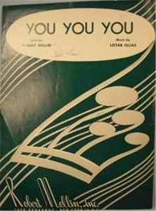 You You You Sheet Music 1953 Voice Guitar Piano Robert Mellin Lotar Olias Vintag - Picture 1 of 2