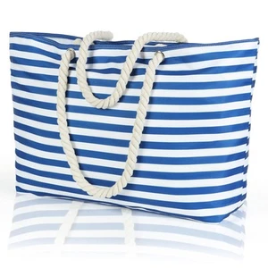 Beach Bags for Women Extra Large Beach Tote Bag with Top Zipper, 3 Inner Pock... - Bild 1 von 8
