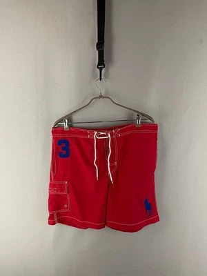 Polo By Ralph Lauren Mens Mini Shorts Size M Red Cotton Drawstring Ourtdoor - Image 1 of 4