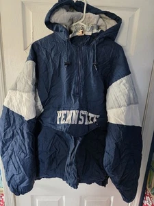 Vintage 90s Starter Penn State Nittany Lions Pullover 1/2 Zip Jacke NCAA Herren XL - Bild 1 von 6