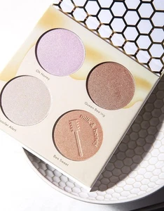 Beauty Bakerie Milk & Honey Highlighter Palette 0,28 Unzen x 4 Farbtöne volle Größe neu im Karton - Bild 1 von 4