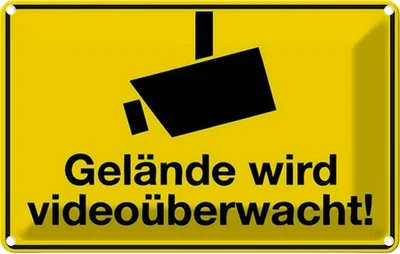 VIANMO Blechschild 20x30 cm Gelände wird videoüberwacht Warnschild Hinweisschild Sicher