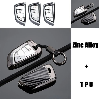 Zinc Alloy TPU Car Key Fob Case Cover For BMW X1 X2 X3 X4 X5 X6 2 3 5 6 7 M5 F15 - Image 1 of 4