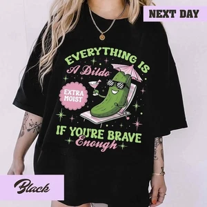 Inappropriate Shirts For Women, Raunchy Cucumber Shirt, Adult Humor Tee, Funny G - Picture 1 of 1