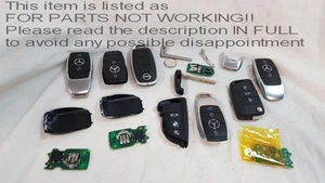 FOR PARTS!! Job Lot 7x VOLKSWAGEN MERCEDES NISSAN Assorted Key Fobs Some Smart - Picture 1 of 13