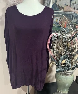 Camiseta Athleta Manga Corta Modal Ciruela Talla 2X - Imagen 1 de 7