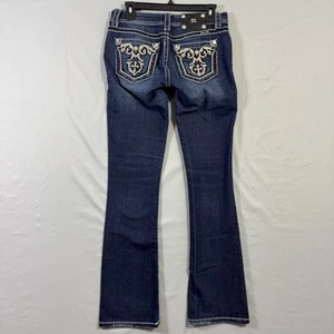 Miss Me Jeans Damen 26x32 Blau Straight Low Rise Y2K Dark Wash Denim 26 Flügel - Bild 1 von 13