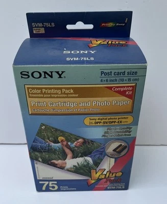 Sony SVM-75LS Print Cartridges & Photo Paper Value Pack NEW - Image 1 of 4