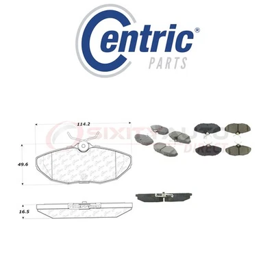 Centric Semi Metallic Brake Pads w Shims for 2001-2002 Dodge Viper 8.0L V10 ke Foto 1 de 4