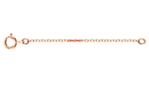 Cable 14k 1.2mm Oro Rosa 6mm Cierre de Anillo de Resorte Extensor de Cadena de Seguridad 2.25" - Imagen 1 de 5