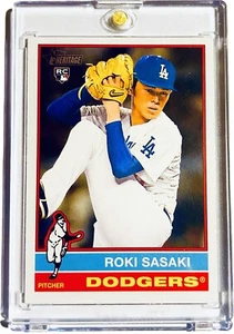 Roki Sasaki RARE ROOKIE RC TOPPS INVESTMENT CARD & CASE SSP DODGERS ROY MINT - Picture 1 of 4