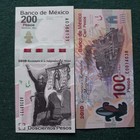 2010 Mexico Set 100 & 200 Bank notes Unc