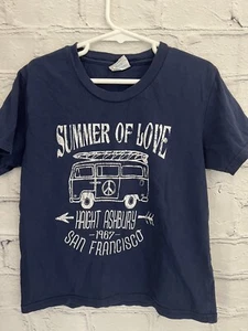 Port & Co SUMMER OF LOVE HAIGHT & ASHBURY Blue T-Shirt Unisex Youth XS - Picture 1 of 5