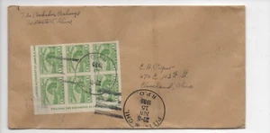 United States cover 730a block of 6 Pittsburgh and Chicago RPO cancel Wooster - Picture 1 of 2