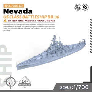 SSMODEL WOW WT 1:700 Military Model Kit US Nevada Class Battleship BB-36