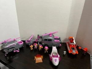 Paw Patrol Lot 4 Skye 2 Zuma Figures & 4 Skye Vehicles & 1 Zuma Vehicle #3143 - Picture 1 of 5