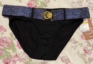 NWT Captiva Belted Waistband Brief Bottom Blue Medium MSRP $58.00 - Picture 1 of 8