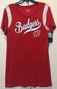 Nueva Camiseta Wisconsin Badgers Para Mujer Camiseta Universitaria Damas Color Rojo - Imagen 1 de 5