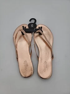 Charlotte Russe RN101331 Capri Gold Sandals Sz 6 New -open box - Picture 1 of 4