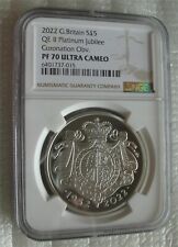 Great Britain UK £5 2022 Queen II Platinum Jubilee Silver Proof Coin NGC PF70