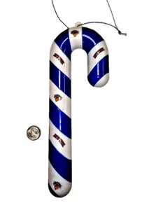VINTAGE FOREVER NEW YORK KNICKS BLUE & WHITE CANDY CANE - 8" TALL X 3" WIDE - Picture 1 of 8