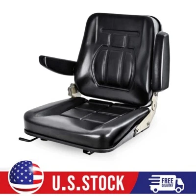 TAISHI Ergonomic Universal Forklift Seat Adjustable Backrest&Armrest Heavy Machinery