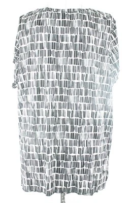 Blusa Dressbarn Mujer Talla 18 Negra Blanca Manga Corta Pullover Top Camisa Foto 1 de 2