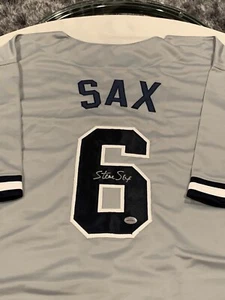 Steve Sax Autographed/Signed Jersey New York Yankees - Picture 1 of 7