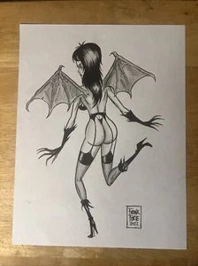 Cómics de terror fatales sexy de súcubo dibujo artístico original de Frank Forte - Imagen 1 de 3