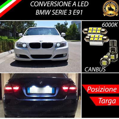 COPPIA LUCI DI POSIZIONE + COPPIA LUCI TARGA LED CANBUS BMW SERIE 3 E91 - Immagine 1 di 3