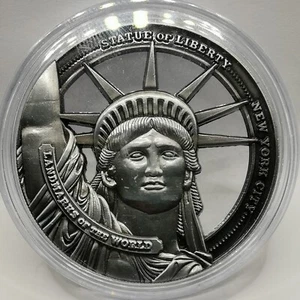 50 CENTS 2022 EN FER ELIZABETH II STATUE DE LA LIBERTE 9999 EX. / AJOUREE / COOK - Picture 1 of 4