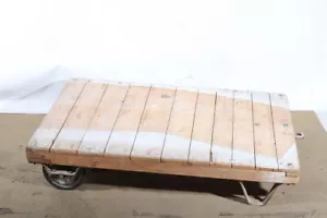 Rollpalette Rollwagen Palettenwagen Transportwagen Industriedesign Couchtisch - Bild 1 von 14