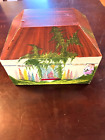 Narnia Studios Artizan Made Wood Box with Garden Design