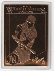 Bernie Williams 1998 Danbury neuwertig New York Yankees versiegelt 22 kt Gold Karte # 21 - Bild 1 von 2