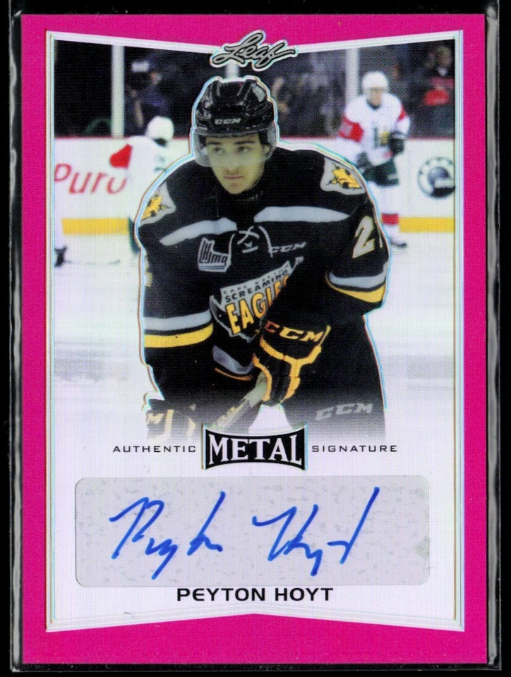 2016-17 Leaf Metal Prismatic Pink #BA-PH1 Peyton Hoyt 3/10 - Image 1 of 2