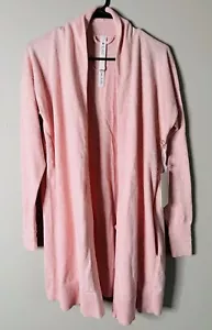 NEW Size 4 Lululemon Cotton Cashmere Knit Wrap Cardi Sweater Pink (Read, No Tie) - Picture 1 of 5