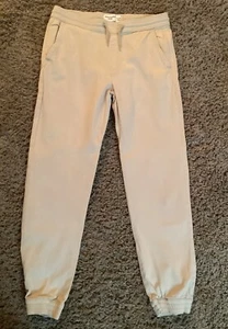 NWOT Abercrombie Kids Boys Twill Joggers - Khaki - Size 15/16 - Picture 1 of 3